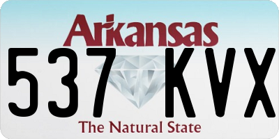 AR license plate 537KVX
