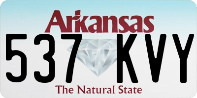 AR license plate 537KVY