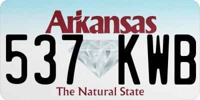 AR license plate 537KWB