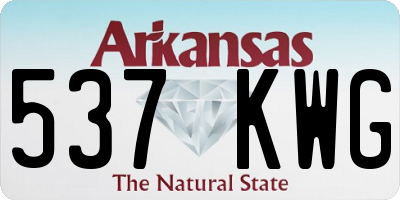 AR license plate 537KWG