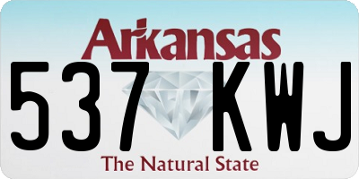 AR license plate 537KWJ