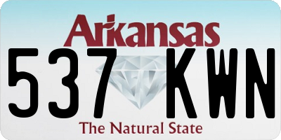 AR license plate 537KWN