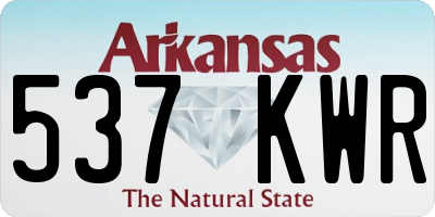 AR license plate 537KWR