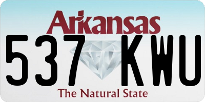 AR license plate 537KWU