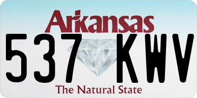 AR license plate 537KWV