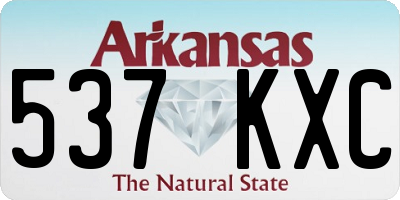 AR license plate 537KXC