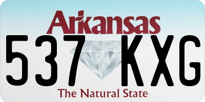 AR license plate 537KXG
