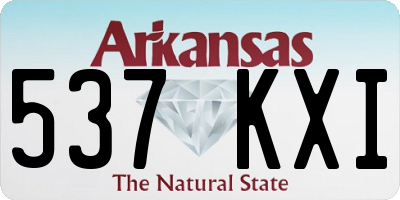AR license plate 537KXI