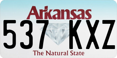 AR license plate 537KXZ