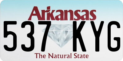 AR license plate 537KYG