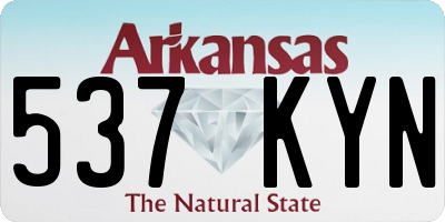 AR license plate 537KYN