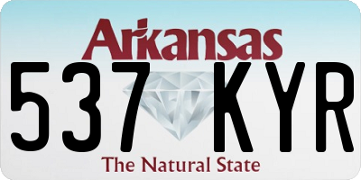 AR license plate 537KYR
