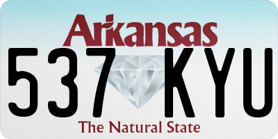 AR license plate 537KYU