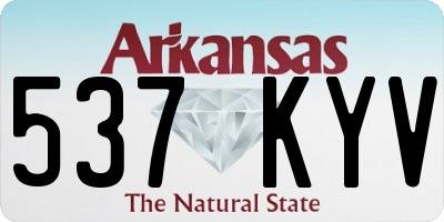 AR license plate 537KYV