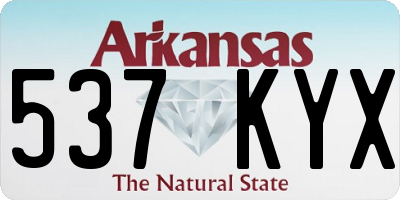 AR license plate 537KYX