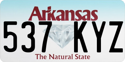 AR license plate 537KYZ
