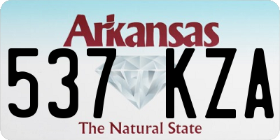 AR license plate 537KZA