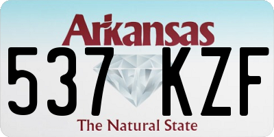 AR license plate 537KZF