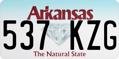 AR license plate 537KZG