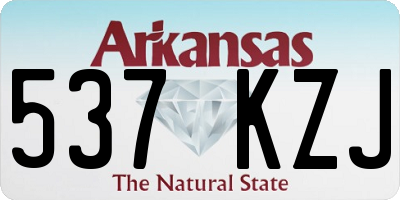 AR license plate 537KZJ