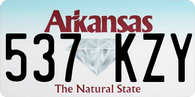 AR license plate 537KZY