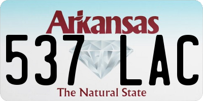 AR license plate 537LAC