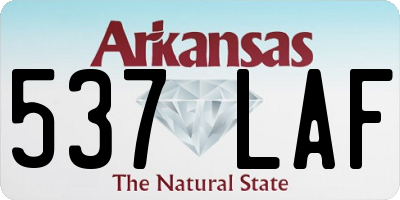 AR license plate 537LAF