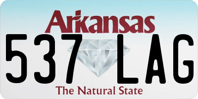 AR license plate 537LAG