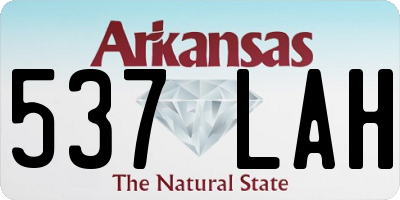 AR license plate 537LAH