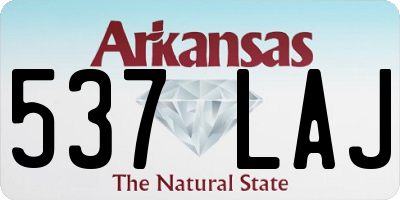 AR license plate 537LAJ