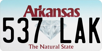 AR license plate 537LAK