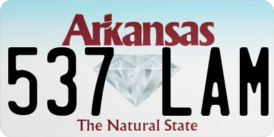 AR license plate 537LAM