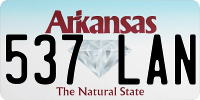AR license plate 537LAN