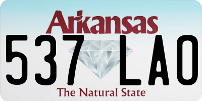 AR license plate 537LAO