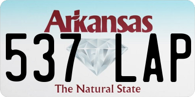 AR license plate 537LAP