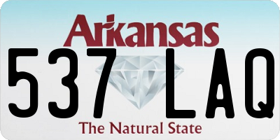 AR license plate 537LAQ