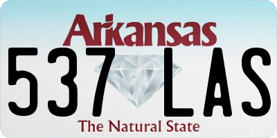 AR license plate 537LAS