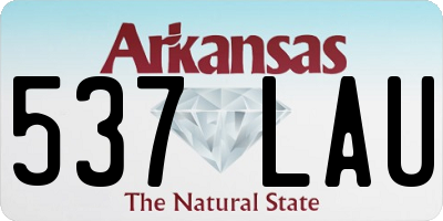 AR license plate 537LAU