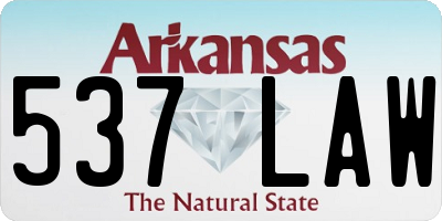 AR license plate 537LAW