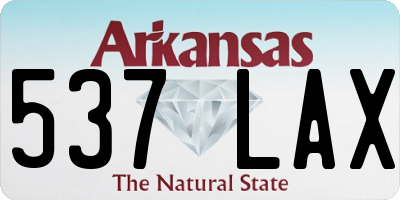 AR license plate 537LAX