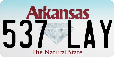 AR license plate 537LAY