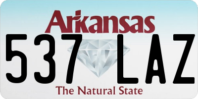 AR license plate 537LAZ