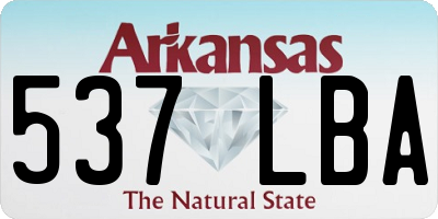 AR license plate 537LBA