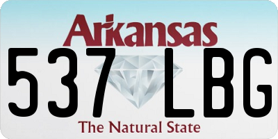 AR license plate 537LBG