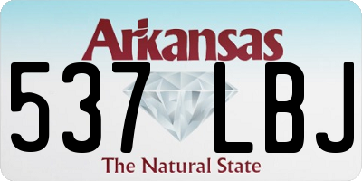 AR license plate 537LBJ