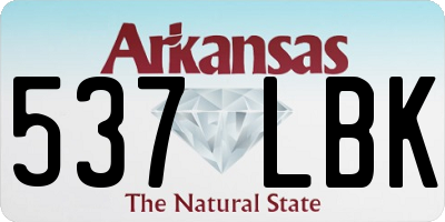 AR license plate 537LBK