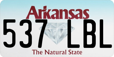 AR license plate 537LBL