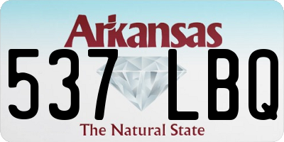 AR license plate 537LBQ