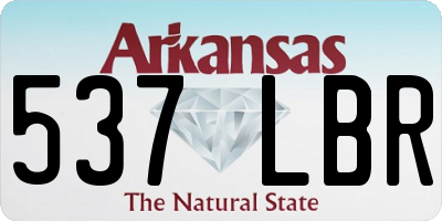 AR license plate 537LBR