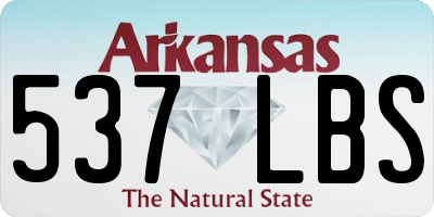 AR license plate 537LBS
